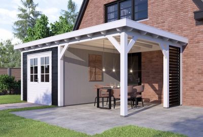 Aanbouw Veranda Bergamo  688x426cm met berging - Topla Exclusive 