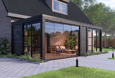 Aanbouw Veranda Valencia XXL 735x386cm - Topla Exclusive