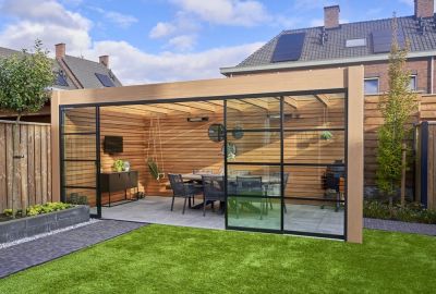 Fiano Steel-Look Glazen Schuifwand 2