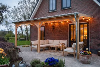 Houten Veranda Argo 706 met Polycarbonaat Dak | Pext Bouwpakket