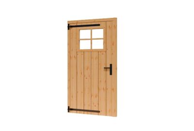 Opgeklampte enkele deur met raam 780x1950 mm
