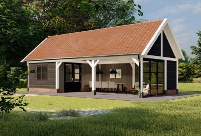 Schuur Monaco XXL met zadeldak 1120x531cm