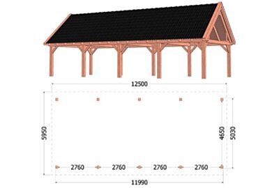 Trendhou_52.1186 - Buitenverblijf Zadeldak XXL 1250x595-cm