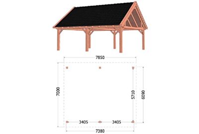 Trendhout_52.1182 - Buitenverblijf Zadeldak XXL 785x700-cm